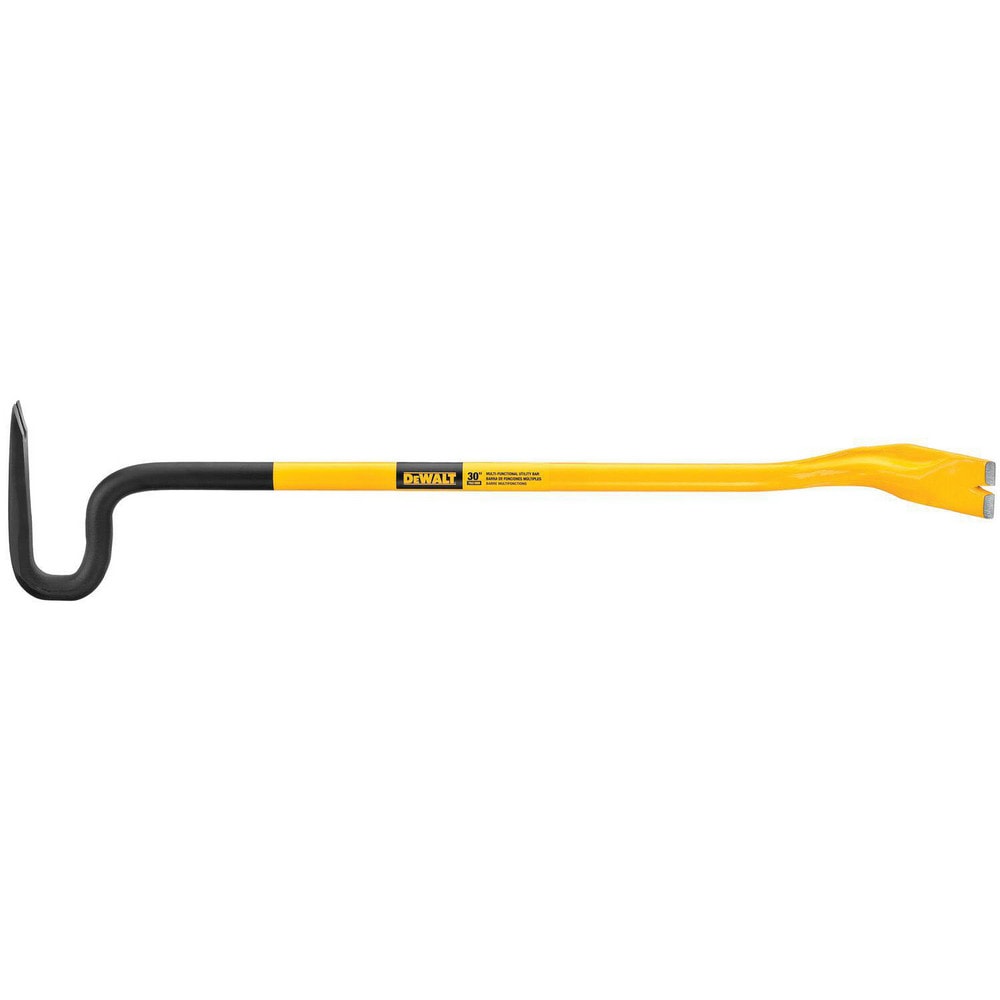 Pry Bars; Prybar Type: Utility ; End Angle: Gooseneck ; End Style: Claw ; Material: Steel ; Bar Shape: Round ; Overall Length (Inch): 30