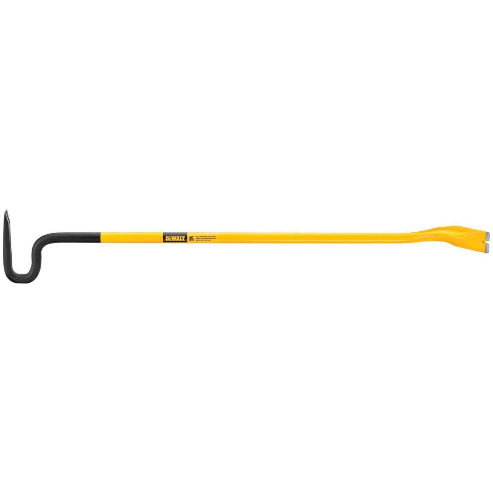 Pry Bars; Prybar Type: Utility ; End Angle: Gooseneck ; End Style: Claw ; Material: Steel ; Bar Shape: Round ; Overall Length (Inch): 40