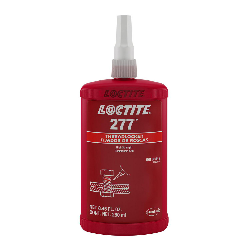 Loctite | Clover 277 Threadlocker, 250 ml Bottle - Red, high-strength threadlocker for large bolts | Part #88449