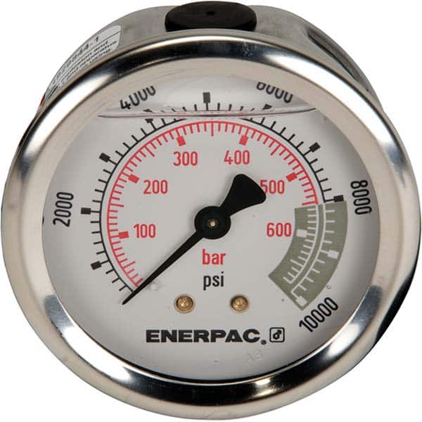 Enerpac G2537R 10,000 psi Glycerine-Filled Hydraulic Pressure Gauge 