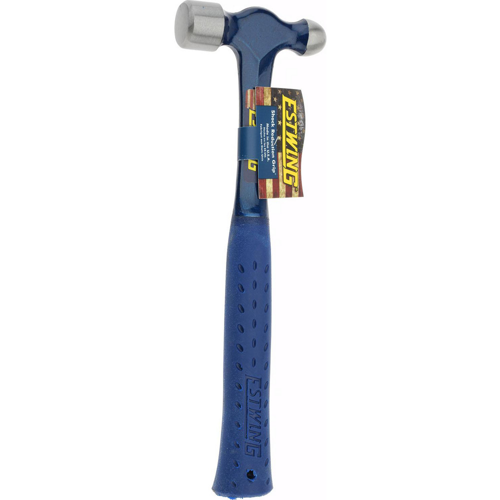 Ball Pein Hammer: 16.00 oz Head - 1-3/16" Face Dia, 13" OAL, Steel Handle