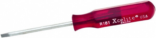Slotted Screwdriver: 0.09" Width, 2" OAL