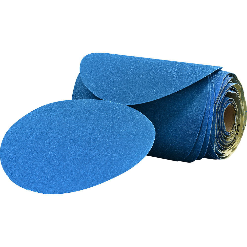 PSA Disc: 6" Disc Dia, 220 Grit, Ceramic Aluminum Oxide