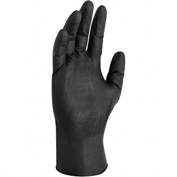 Disposable Gloves: Large, 6 mil Thick, Nitrile, Industrial Grade