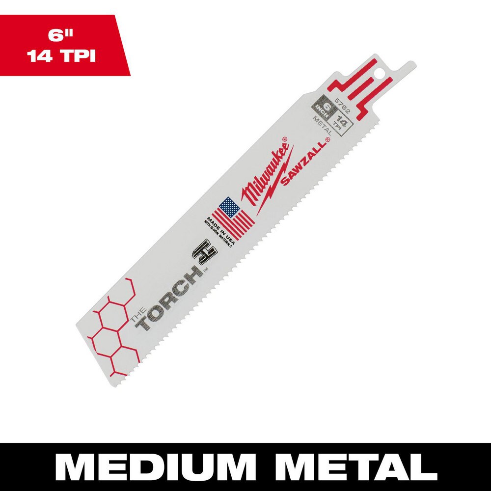 Reciprocating Saw Blades; Blade Material: High Speed Steel ; Blade Length (Inch): 6 ; Blade Width (Inch): 1 ; Teeth Per Inch: 14 ; Blade Thickness (Decimal Inch): 0.0420 ; Profile Shape: Straight