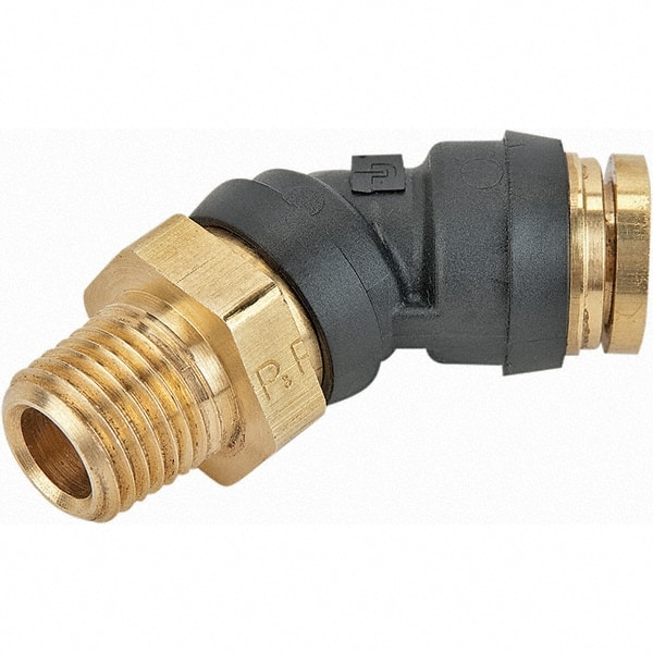 Push-To-Connect Tube to Male & Tube to Pipe Tube Fitting: 1/4" Thread, 1/2" OD