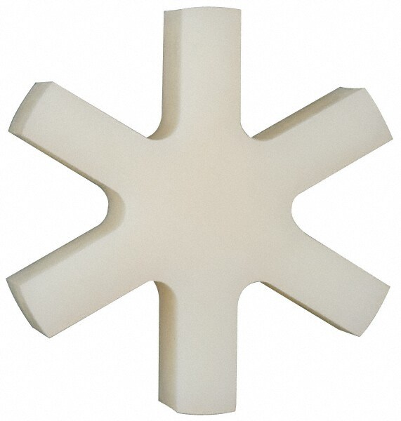 Flexible 3-Jaw Coupling Insert: Polyurethane, 1/2" Pipe
