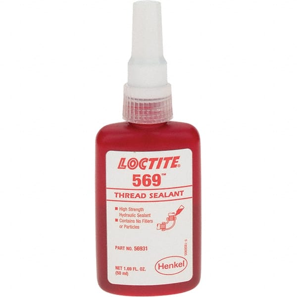 LOCTITE 135492 Threadlocker: Red, 50 mL, Bottle 