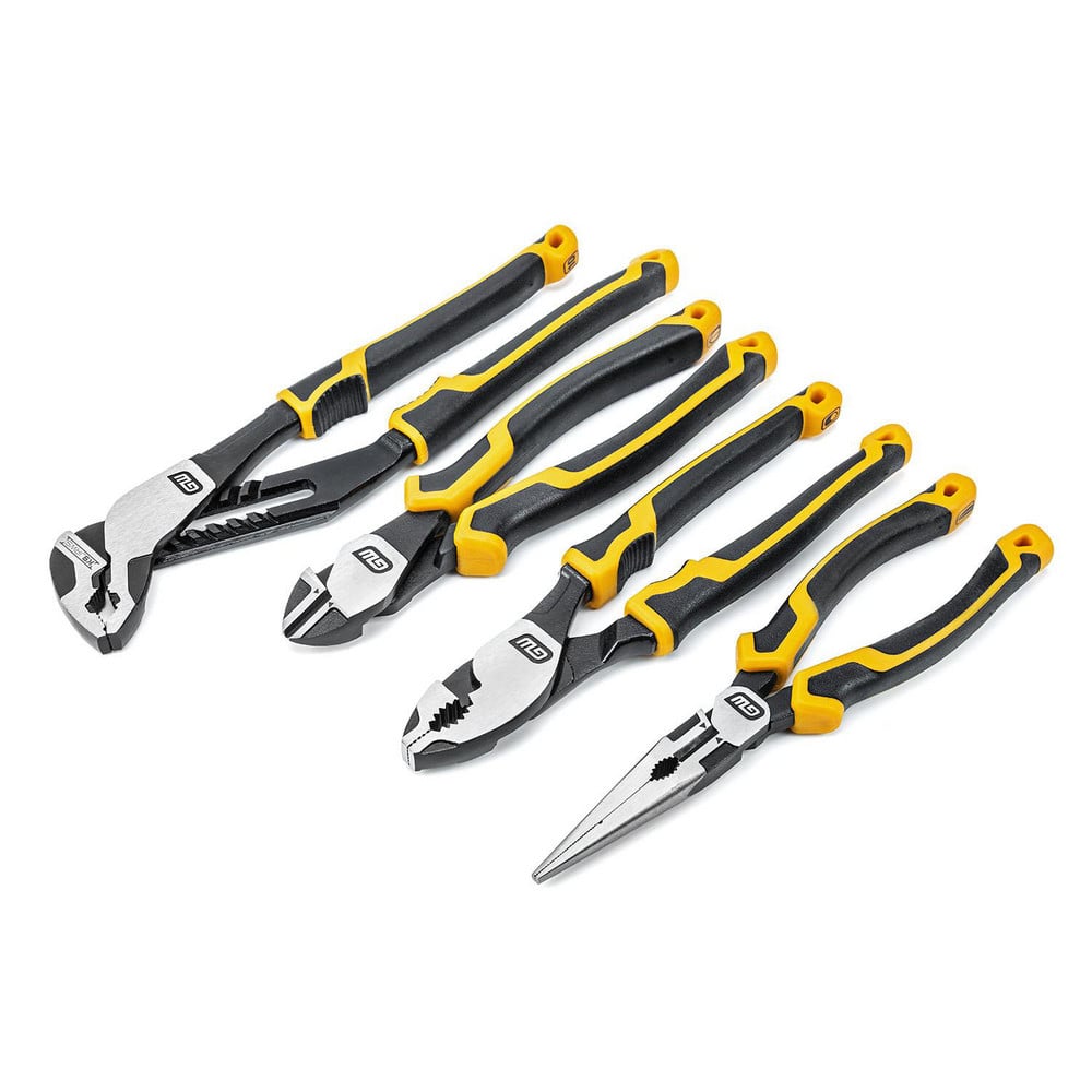 Plier Sets; Plier Type Included: Tongue & Groove  Diagonal Cutting  Long Nose  Slip Joint ; Set Type: Plier Set ; Container Type: Carded ; Overall Length: 11.6 ; Insulated: No ; Tether Style: Tether Ready