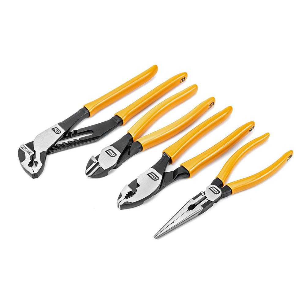 Plier Sets; Plier Type Included: Tongue & Groove  Diagonal Cutting  Long Nose  Slip Joint ; Set Type: Plier Set ; Container Type: Carded ; Overall Length: 10.7 ; Insulated: No ; Tether Style: Not Tether Capable