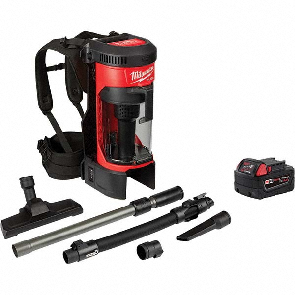 Milwaukee Backpack Vacuum - 18.00 Volts, 15.2500 Lb, Includes Crevice Tool, Dust Extractor Adapter, Extension Wand, Floor Tool, HEPA filter & Hose