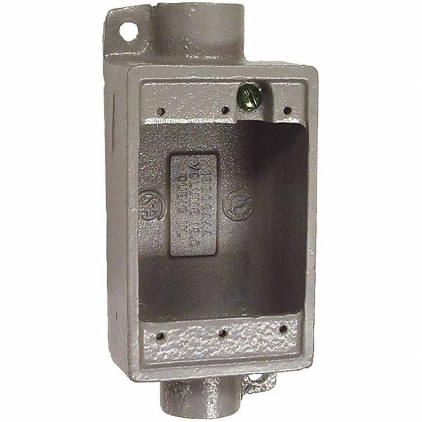 Killark SWB-5 1-Gang Electrical Box - Aluminum, 22 Cu In, Hazardous Location Rated
