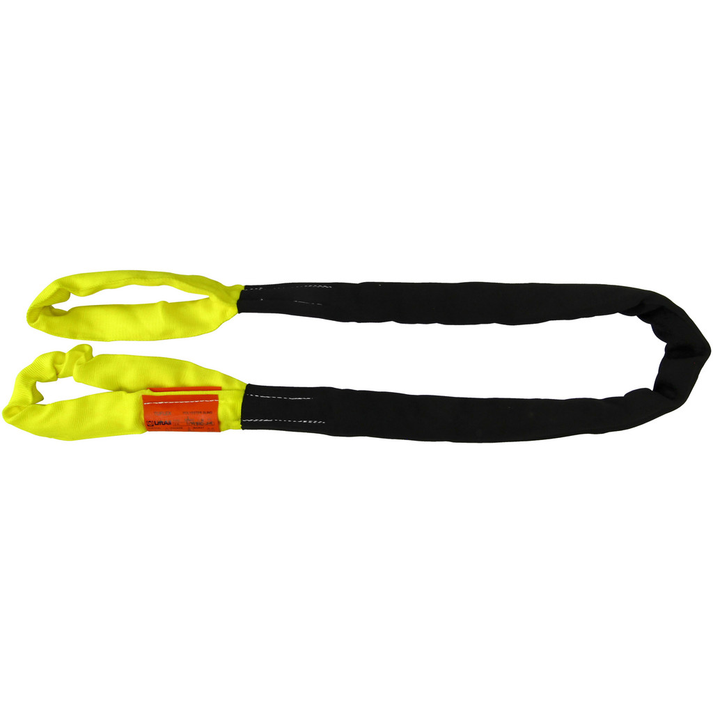 Lift-All - Flat Eye & Eye, Type 3 Web Sling: 24' Long, 3" Wide, 8800 lb Vertical Capacity