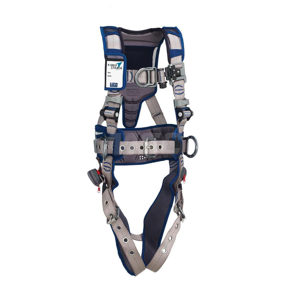 Fall Protection Harnesses: 420 Lb, Construction Style, Size Large, For Climbing & Positioning, Polyester, Back Front & Side