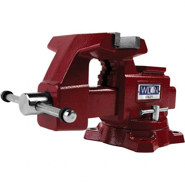 Wilton 28819 Bench & Pipe Combination Vise: 5" Jaw Opening, 3-1/4" Throat Depth 
