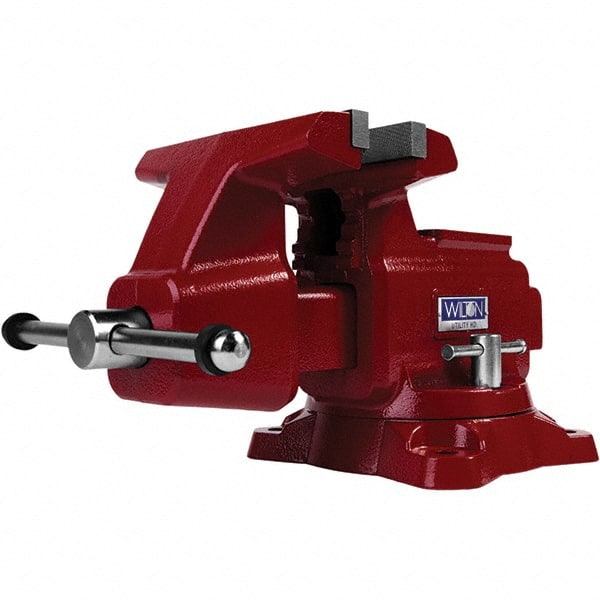 Wilton 28816 Bench & Pipe Combination Vise: 8" Jaw Width, 8-1/2" Jaw Opening, 4-1/2" Throat Depth 