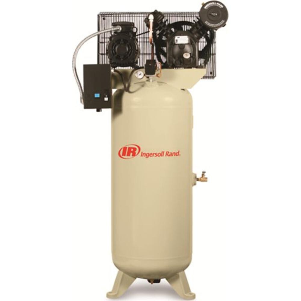 Stationary Electric Air Compressors; Compressor Style: Simplex ; Input Voltage: 200 ; Frequency: 200 ; Phase: 3 ; Tank Style: Vertical ; Tank Size: 60.00