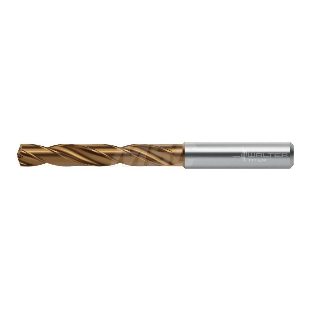 Jobber Length Drill Bit: 13.10 mm (0.5157) Dia, 140 deg, Solid Carbide - Multi-layer Finish, 124.00 mm OAL, Right Hand Cut, Regular Spiral Flute, Straight Shank, Series DC160