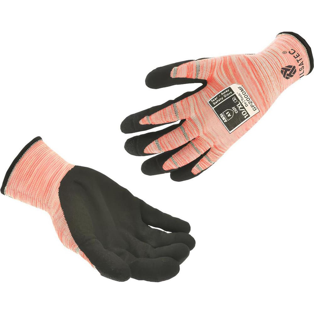 Cut, Puncture & Abrasive-Resistant Gloves: Size 2XL, ANSI Cut A1, ANSI , Micro-Foam Nitrile, Nylon Blend