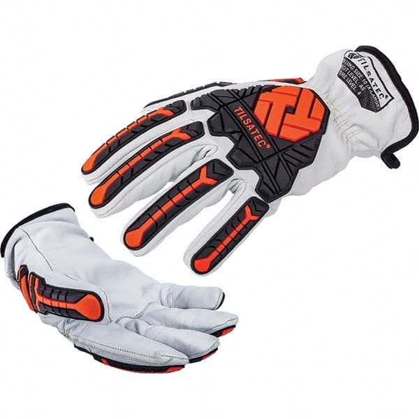 Cut, Puncture & Abrasive-Resistant Gloves: Size 4XL, ANSI Cut A6, ANSI Puncture 4, Leather