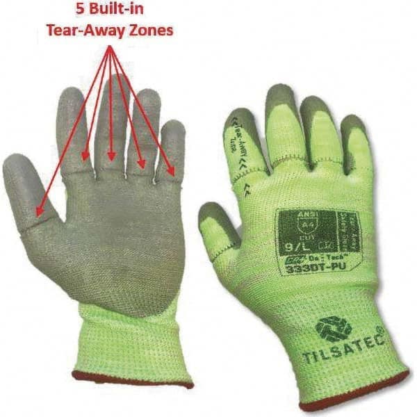 Cut, Puncture & Abrasive-Resistant Gloves: Size 3XL, ANSI Cut A4, ANSI Puncture 3, Polyurethane, Polyethylene