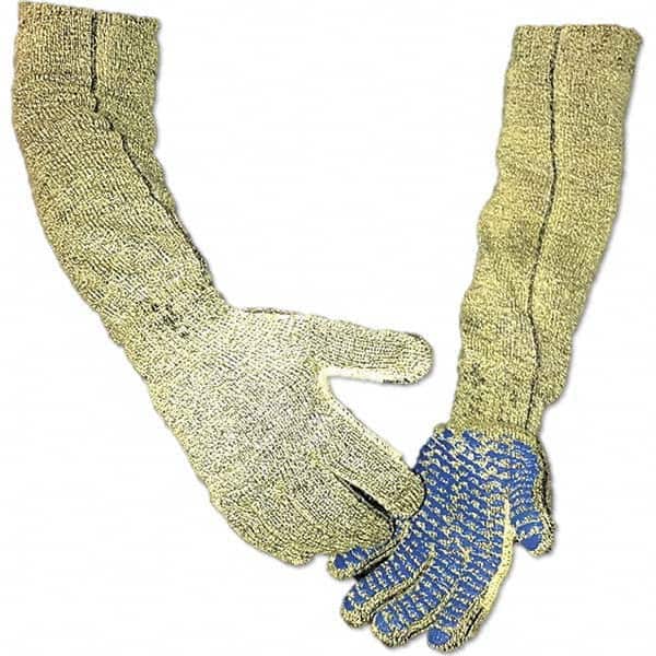Cut & Abrasion-Resistant Gloves: Size M, ANSI Cut A9, Polyvinylchloride, Composite of Cut-Resistant Fibers