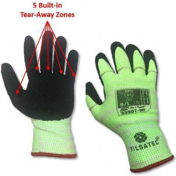 Cut, Puncture & Abrasive-Resistant Gloves: Size L, ANSI Cut A4, ANSI Puncture 3, Micro-Foam Nitrile, Polyethylene