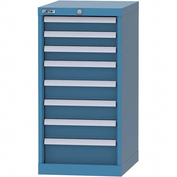 LISTA - 8 Drawer, 216 Compartment Bright Blue Steel Modular Storage ...