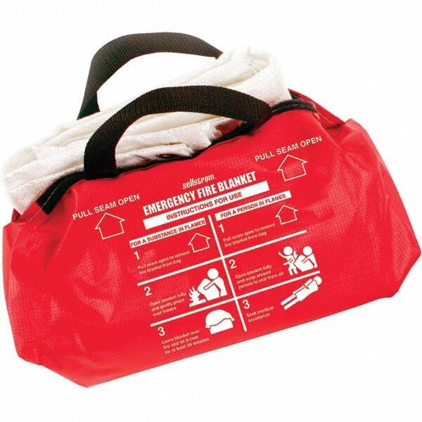 Rescue Blankets; Type: Fire ; Material: Fiberglass ; Overall Length: 60in ; Overall Width: 72in ; Color: White ; Container Type: Bag