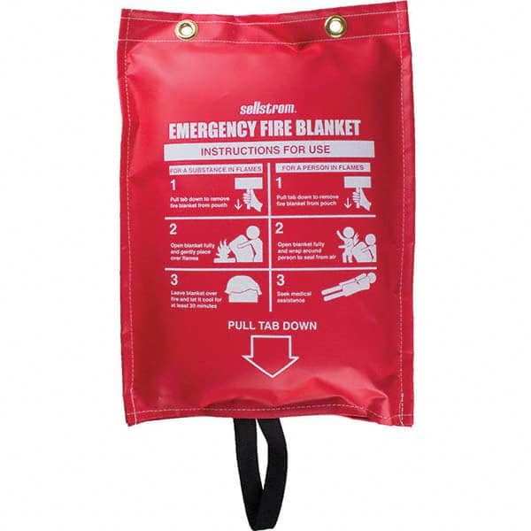 Sellstrom S97450 Rescue Blankets; Type: Fire ; Overall Length: 60in ; Overall Width: 72in ; Container Type: Bag ; Unitized Kit Packaging: Yes 