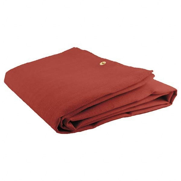 Wilson Industries 36156 Welding Blankets, Curtains & Rolls; Type: Welding Blanket ; Material: Fiberglass; Silicone ; Width (Feet): 6.00 ; Material Weight (oz/sq. yd.): 32 ; Color: Red ; Grommet: Yes 