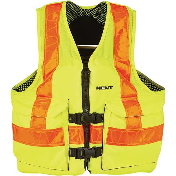 Kent 15080041005015 Life Jackets & Vests; Type: Hi-viz Mesh Vest ; Size: X-Large ; Material: Retroreflective ; Minimum Buoyancy (lbs): 15.5 (Pounds); USCG Rating: 3 
