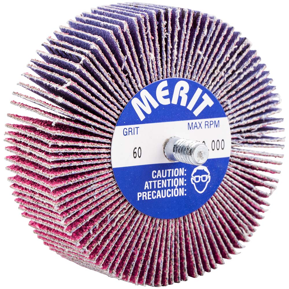 Merit Abrasives 3 x 1" 60 Grit Ceramic Alumina Unmounted Flap Wheel