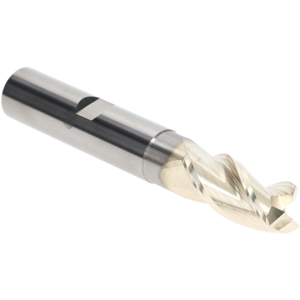 Accupro 34891RF Corner Radius End Mill: 5/8" Dia, 1-1/4" LOC, 0.03" Radius, 3 Flutes, Solid Carbide Image
