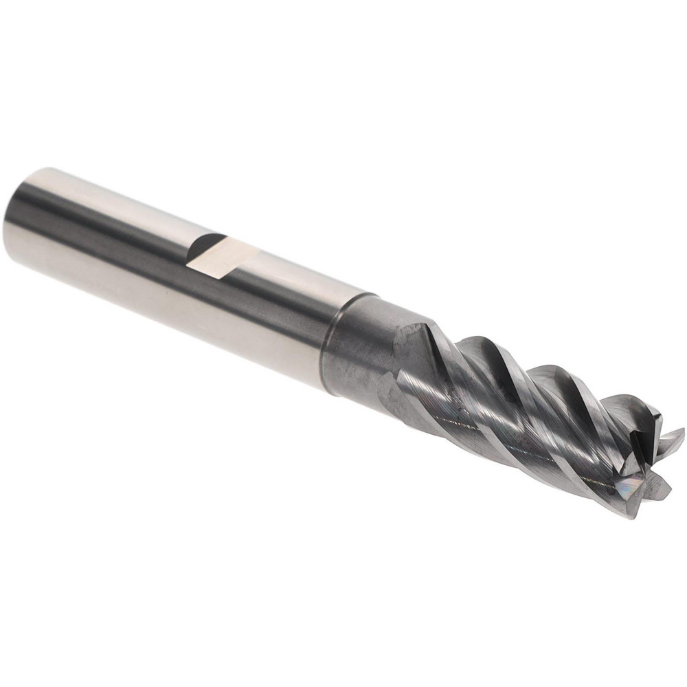 Accupro 27098RF Corner Radius End Mill: 5/8" Dia, 1-1/2" LOC, 0.03" Radius, 5 Flutes, Solid Carbide Image