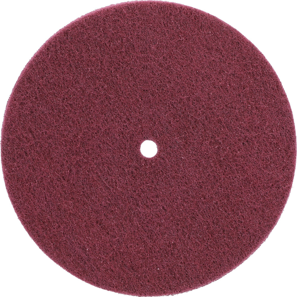 Deburring Disc: 8" Dia, 1/2" Hole, Very Fine Grade - Arbor Mount, 3000 Max RPM