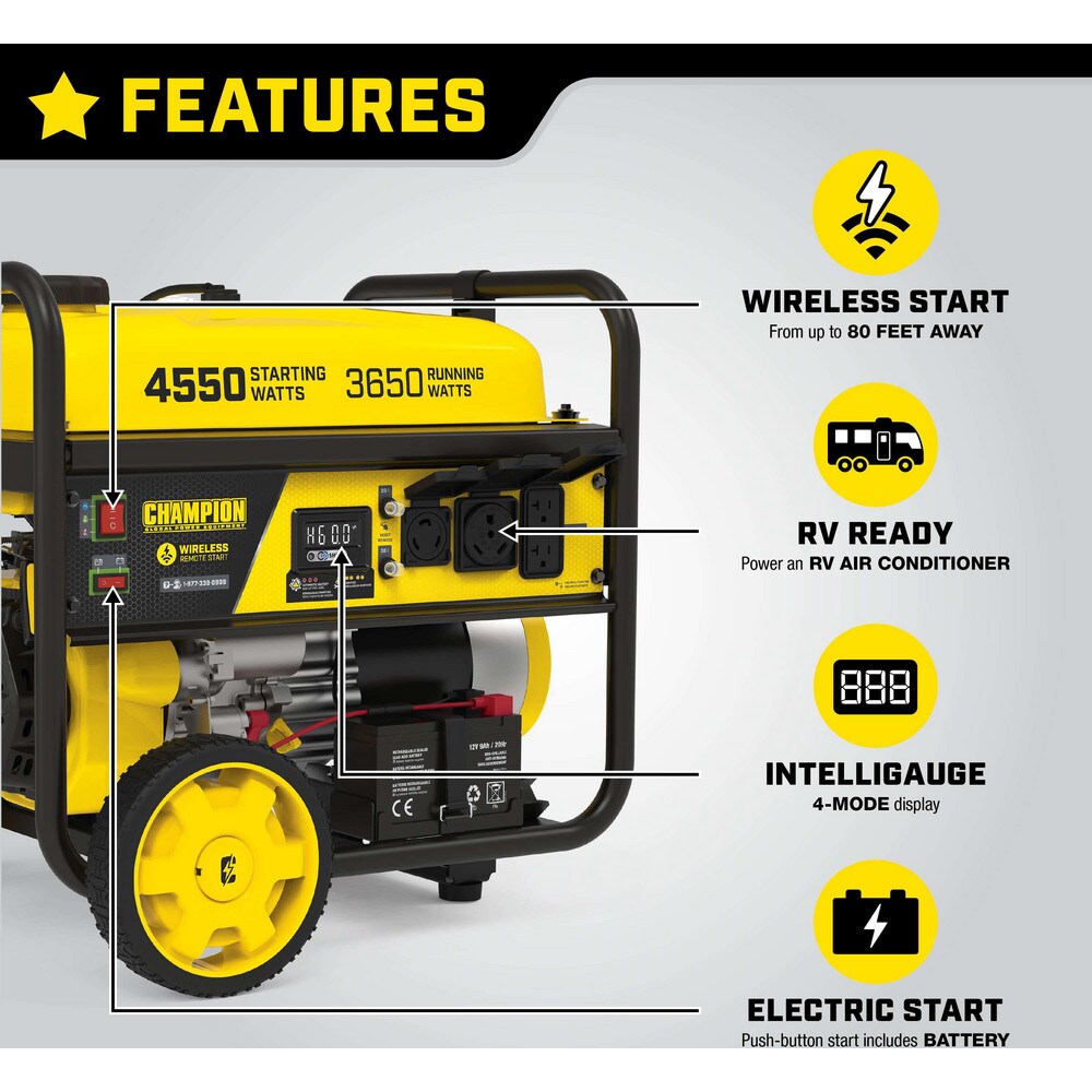 Champion Power Equipment - Portable Power Generators; Fuel Type ...