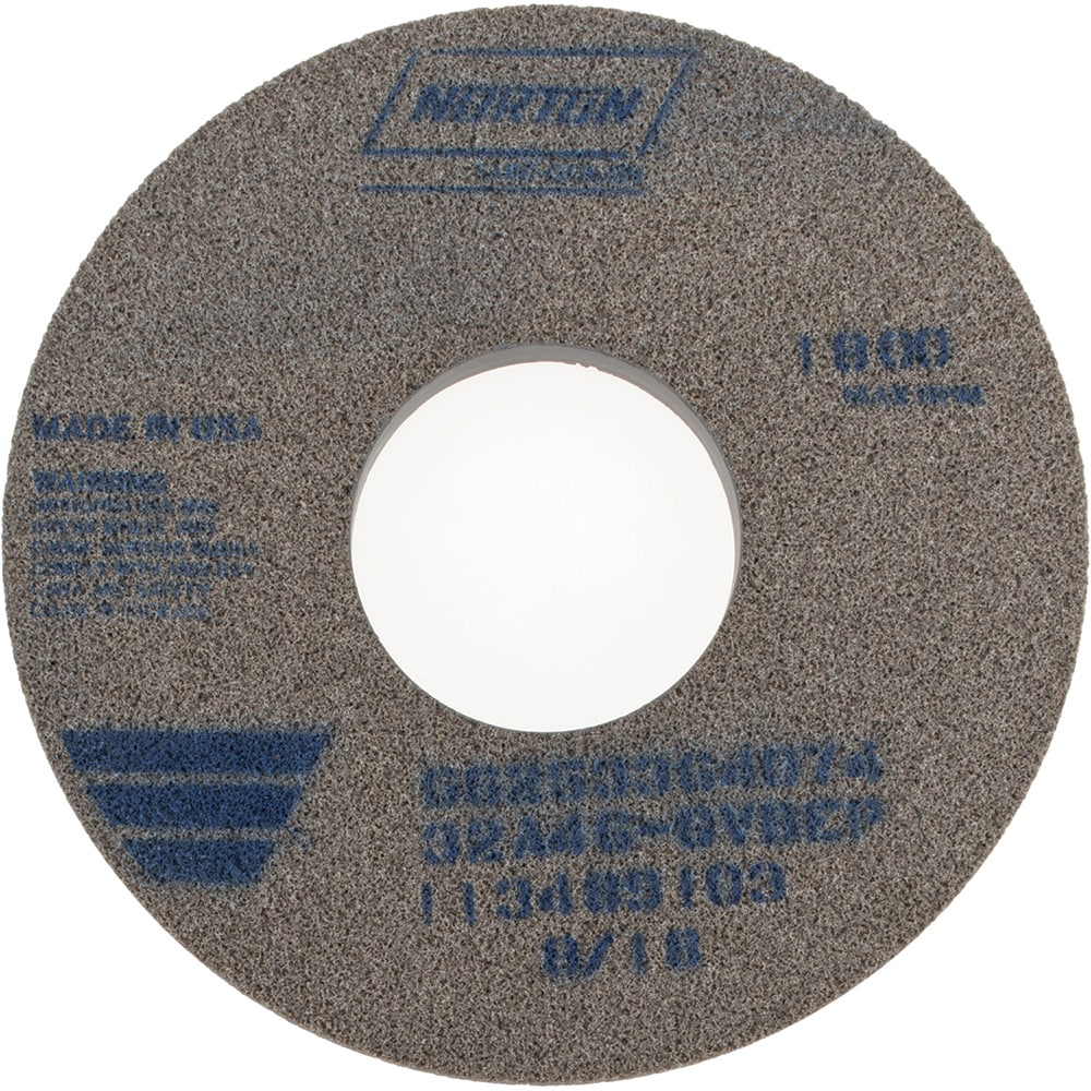 Norton 66253364074 Surface Grinding Wheel: 14" Dia, 1" Thick, 5" Hole, 46 Grit, G Hardness Image