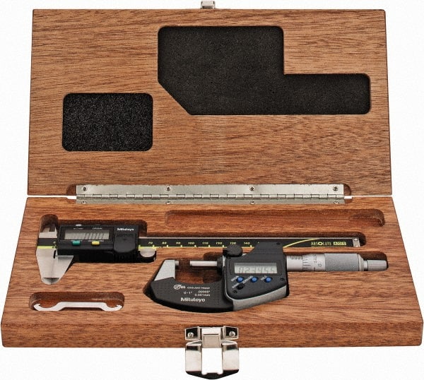 Digital Electronic 6" Mirometer and 0-1" Caliper Set Inspection Measurement Kit 