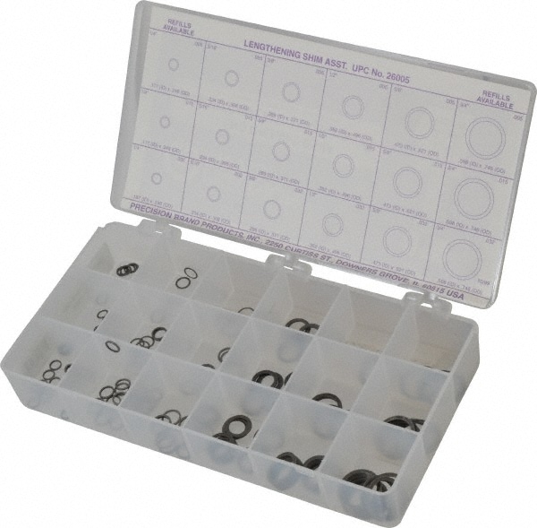 Precision Brand 26005 270 Piece, 1/4 to 3/4" Screw, Spring Steel Flat Washer Assortment 