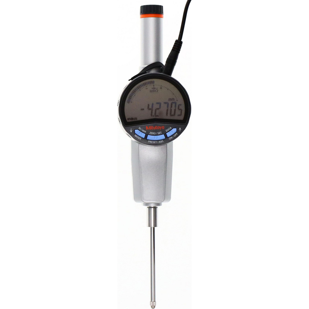 Mitutoyo LCD Electronic Drop Indicator: 2" Max, 0.001200" Accuracy, Flat Back - No IP Rating | Part #543-858A