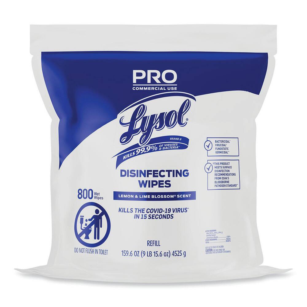 Wipes; Wipe Type: Disinfecting ; Wipe Form: Pre-Moistened ; Wipe Color: White ; Sheet Length: 8 ; Sheet Width: 6