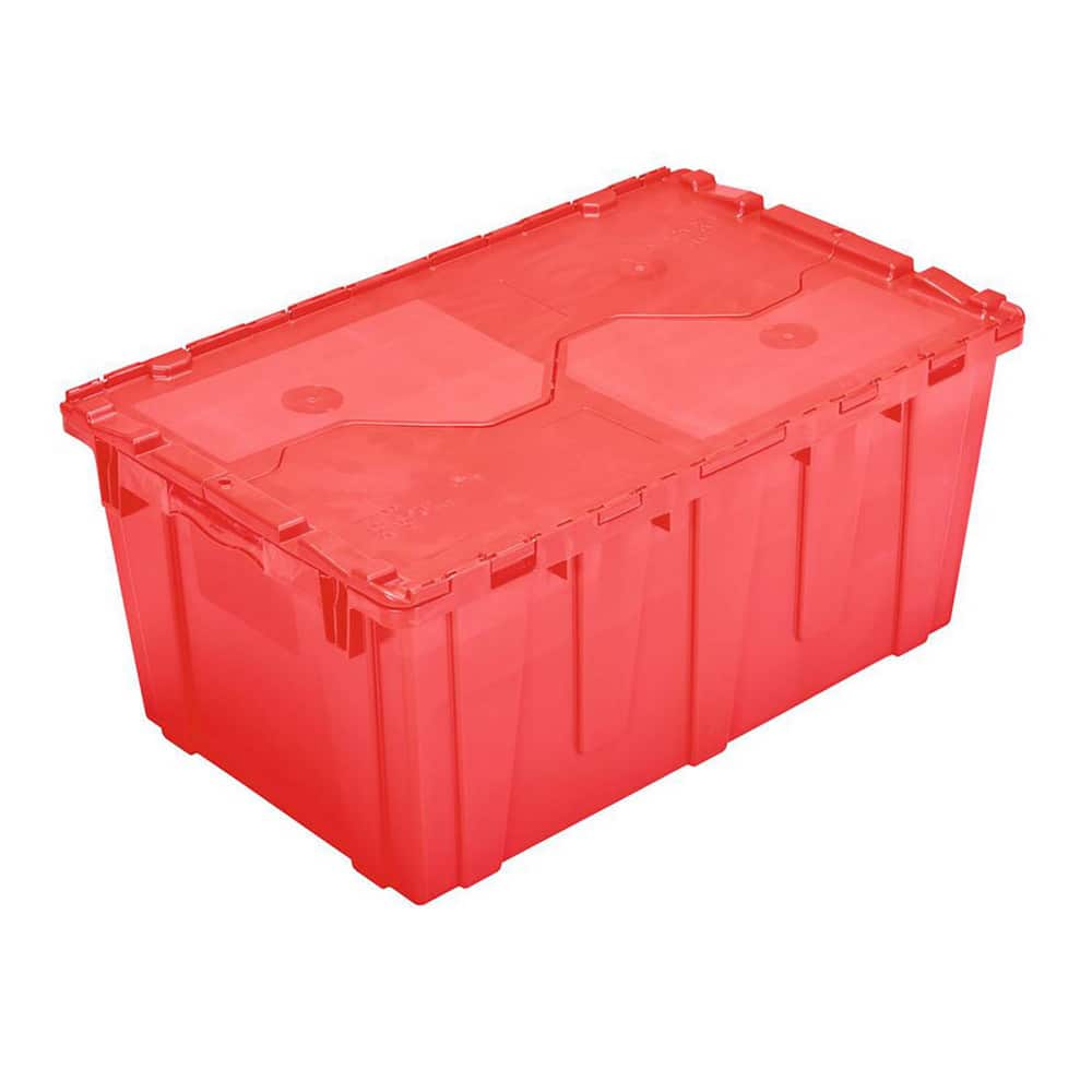 2.4 Cu Ft, 70 Lb Load Capacity Red Polyethylene Attached-Lid Container