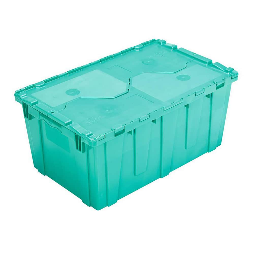 2.4 Cu Ft, 70 Lb Load Capacity Gray Polyethylene Attached-Lid Container