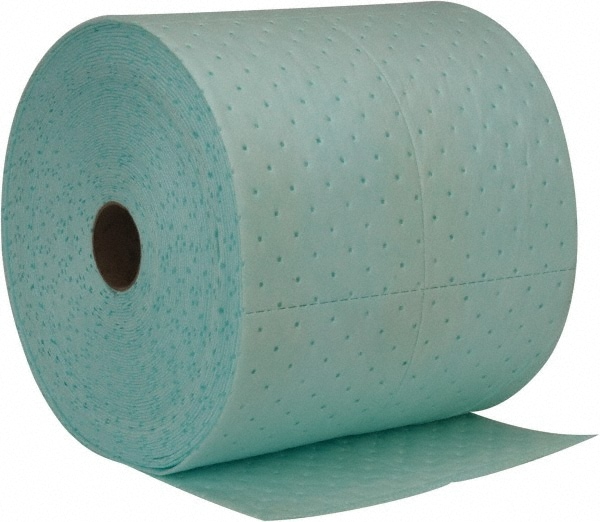 Brady SPC Sorbents SPCUN1019 Sorbent Roll: Chemical & Hazmat Use, 150 Long, 15" Wide, 24 gal Capacity, Green Image