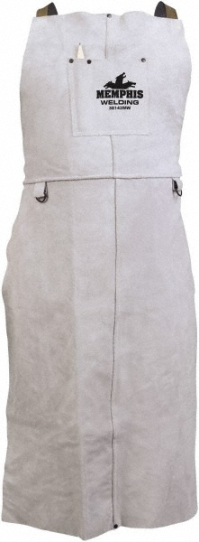 Bib Apron: 31 oz, Leather - One Size, Brown, 1 Pocket