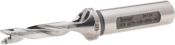 Iscar 3202934 Replaceable Tip Drill: 0.275 to 0.291 Drill Dia, 1.38" Max Depth, 0.5 Weldon Flat Shank Image