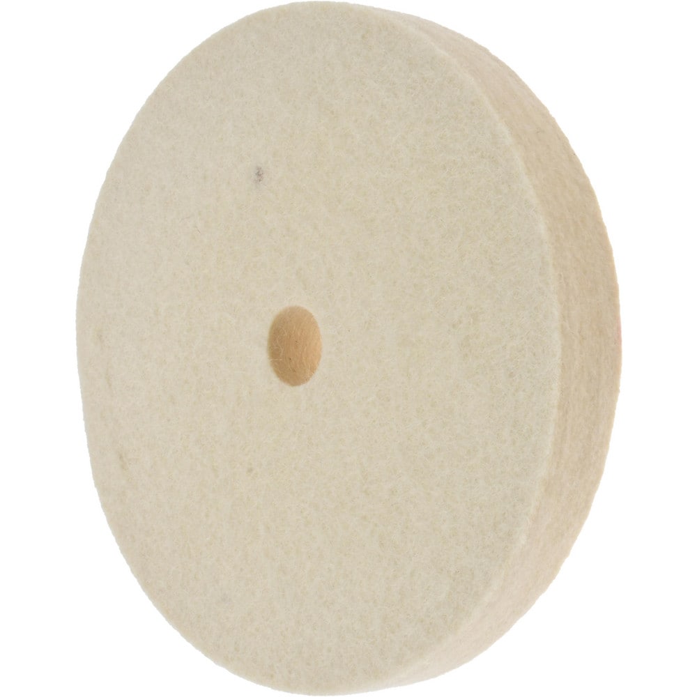 Unmounted Polishing Buffing Wheel: 4" Dia, 1/2" Thick, 1/2" Arbor Hole Dia