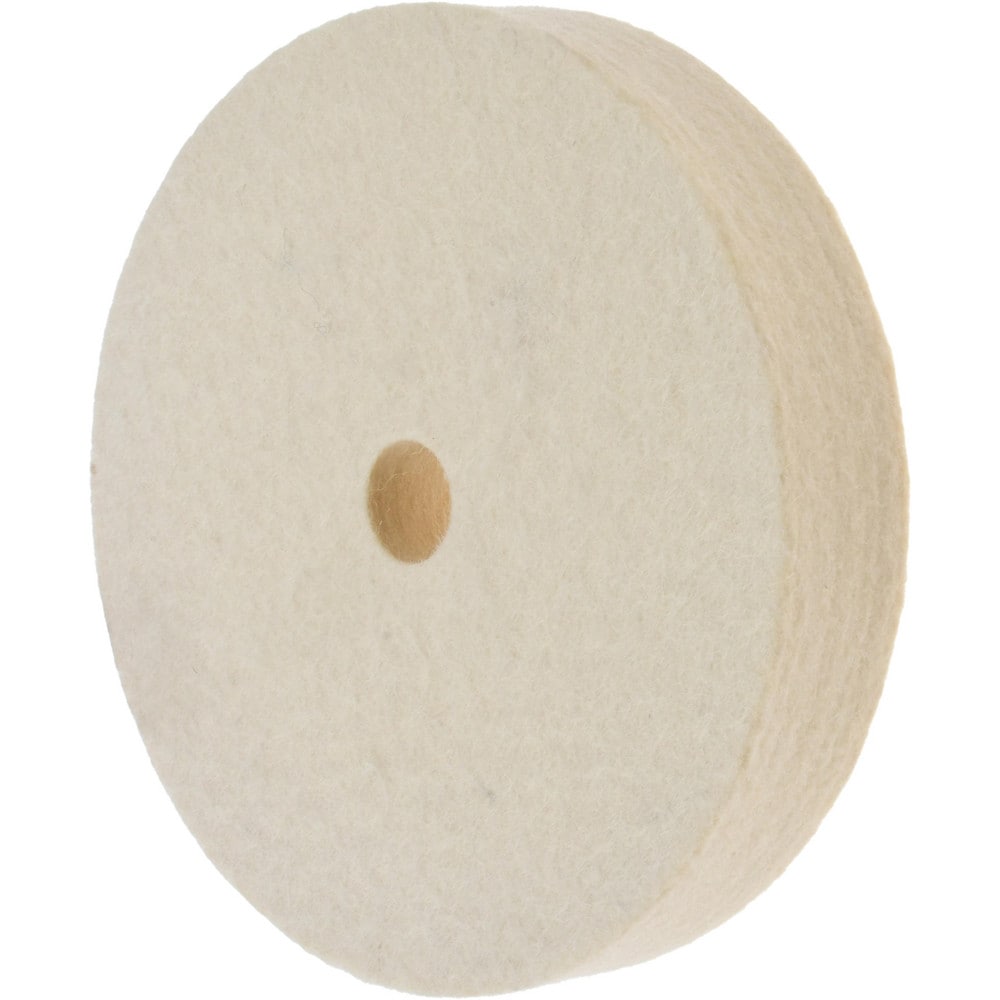 Unmounted Polishing Buffing Wheel: 4" Dia, 3/4" Thick, 1/2" Arbor Hole Dia