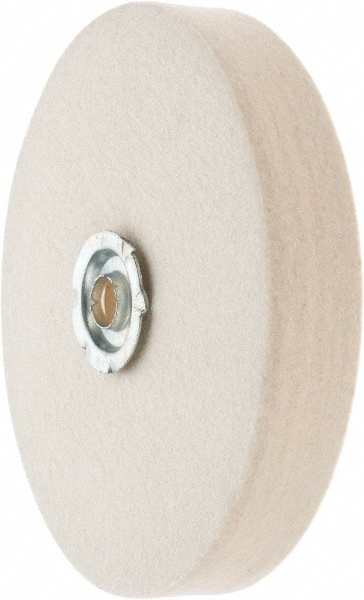 Value Collection 516087 Unmounted Polishing Wheel Buffing Wheel: 6" Dia, 1" Thick, 1" Arbor Hole Dia Image